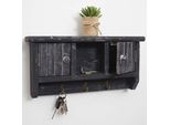 Tastiera HWC-A48, Cassetta Portachiavi Con Ante, Legno Massiccio Mvg ~ Grigio Shabby