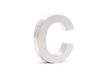 Numero Civico Wiltec C Numero Civico In Acciaio Inox Color Argento Con Moderno Design 3D, Altezza 15 Cm, Carattere Arial, Resistente Alla Ruggine E Agli Agenti Atmosferici, Con Materiale Di Montaggio
