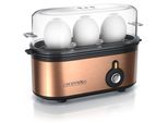 Cuociuova Arendo 3 Volte, 210 W, Acciaio Inox, Durezza Regolabile, Per 1-3 Uova, Rame