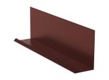 Bordo A Parete Per Combinazione Con Listello Di Copertura RŠ 250, 2 M, Zinco Verniciato, Marrone Ral 8017