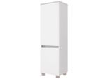 Midischrank Welltime "Kaunas", Weiß (Matt Weiß, Weiß), B:40Cm H:130Cm T:35Cm, Holzwerkstoff, SchräNke, Midischrank, 40 Cm Breit, Soft-Close-Funktion