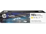Original Hp Pagewide Managed Color Flow Mfp E 58650 Z (L0R11A / 981X) Druckerpatrone Gelb