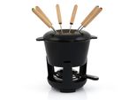 Bbq-Toro Set Per Fonduta In Ghisa Da 13 Pezzi Per 6 Persone | 1 L | Nero Smaltato
