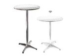 Tavolo Da Bar Wiltec Regolabile In Altezza 70/110 Cm Ø 60 Cm, Tavolo Bistrot 2 In 1, Tavolo Da Esterno In Alluminio, Tavolo Da Bar, Tavolo Da Party