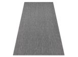 Tappeto Di Spago Sizal Flat 48663/920 Anthracite GŁAdki Grigio 80X150 Cm