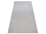 Tappeto Di Spago Sizal Flat 48663/037 Argento Uniforme Grigio 80X150 Cm