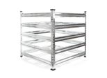 Compostiera Da Giardino Wiltec 90 X 90 X 90 Cm, Compostiera In Metallo, Bidone Per 720 Litri Di Compost, Compostiera Zincata Per Rifiuti Organici