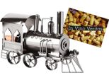Brubaker Portabottiglie Locomotiva Scultura In Metallo Regalo Con Carta Regalo
