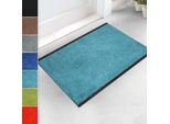 Tappeto Antisporco Monocromatico Turchese Tagliato A Misura 200X150 Cm