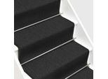 Tappeto Per Scale In Sisal Su Misura Sylt Black 66X150 Cm