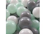 Kiddymoon Kids 200 Palline ∅ 7Cm Palline Da Gioco Per Il Bagno A Palline Palline Di Plastica Per Bambini Eu, Bianco/Grigio/Menta