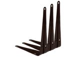 Kotarbau® Set Di 3 Mensole 150X125 Mm Mensole Per Montaggio A Muro Marrone