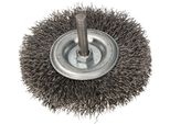Spazzola A Disco Kotarbau® 80 Mm Con Albero Rotondo Filo D'acciaio Aggraffato Per Trapani