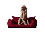 Tierlando NEMO Hundebett Hundesofa S M L Hundekorb Katzenbett 65 80 100cm dunkelrot 1 m, 25 cm, 80 cm