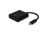 Aisens - Convertitore Da Usb-C A Displayport 4K@60Hz, Usb-C/M-Dp/H, Nero, 15 Cm