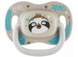 Canpol Babies Succhietto Simmetrico In Silicone, Luminoso, 0-6 M, Exotic - Sloth, Grigio