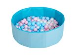 Selonis Bagno Di Palline Pieghevole Con 100 Palline Per Far Giocare Gli Animali Domestici, Blu: Blu Bambino/Rosa Polvere/Perla