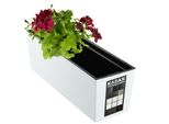 Vaso Da Fiori Kadax "Treviso"" Con Inserto, 56 Cm, Vaso Da Fiori Per Esterni, Motivo A Scacchiera, Bianco"