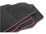 Set Di Tappetini In Velluto Per Citroen C4 I (2004 - 2010) 4 Pezzi - Nuovo - Rosso