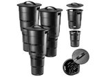 Compostiera Da Giardino Interrata In Plastica Kadax, Nera, 3 Pezzi