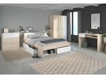 Jugendzimmer-Set PARISOT Most, weiß (akazie, weiß), B/H: 140cm x 200cm, Schlafzimmermöbel-Sets