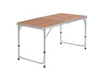 Tavolo Da Campeggio In Alluminio Campfeuer Per 6 Persone, 120 X 60 Cm, Tavolo Da Giardino Pieghevole, Tavolo Pieghevole