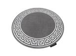 Tappeto Hampton Grecos Cerchio Grigio Grigio Ruota 120 Cm