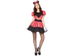 Costume Da Donna Da Topo Rosso-Nero-Bianco - L