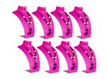 Set Di 8 - Busto Espositore Per Gioielli, Porta Collane, Porta Gioielli In Plastica, Porta Orecchini, Porta Gioielli, Porta Catene Per Gioiellerie - Negozi, Espositore - Rosa