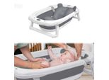 Sessamen-Lp Vaschetta Per Bambini Vaschetta Per Bambini Pieghevole Con Cuscino Di Seduta Vaschetta Per Bambini Portatile Vaschetta Per Il Bagno Del Bambino, Grigio