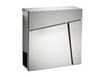 Cassetta Postale Di Design Wiltec V23 In Acciaio Inox 370 X 102 X 370 Mm, Cassetta Postale A Muro Con Serratura E Rotolo Di Giornali, Cassetta Postale In Acciaio
