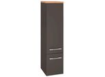 Midischrank Welltime "Davos", Grau (Grau, Graphit), B:30Cm H:130Cm T:35Cm, SchräNke, Midischrank