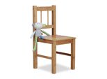 Relaxdays Sedia Decorativa In Bambù, Hxlxp: 57 X 27 X 29 Cm Poltroncina Per Fiori, Sedia In Legno, Sedia Per Bambini, Sedia In Bambù, Naturale