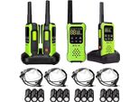 Retevis RT649P Radio Ricaricabile, Impermeabile IP67 Galleggiante, Pmr 446, 16 Canali Senza Licenza, Torcia Led, Ctcss/Dcs Vox, Radio Per Soccorritori (2 Coppie, Verde)