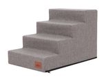 Hobbydog Gradini Per Cani Inari, Per Animali Malati E Anziani, Ausilio All'ingresso, Rampa Due Misure - 4 Gradini - 60 X 40 X 40 Cm [Misura: L] - Grigio