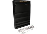 Kotarbau® Portadepliant A Parete Per Materiale Pubblicitario 340 Mm X 240 Mm X 30 Mm Con Listello Di Montaggio Lamiera Zincata Nero Opaco