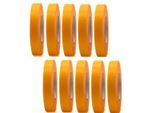 10 Rotoli Di Nastro Adesivo Professionale Oro 50 M X 15 Mm - Nastro Crespo Oro Per Pittori - Nastro Per Mascheratura Per Pittori E Decoratori - Crespo Per Interni Ed Esterni - Crespo Per Pittori - Nastro Adesivo Versatile Per Lavori Di Pittura