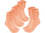 Brubaker Slouch - Calze Da Donna Per Fitness, Yoga E Allenamento - Calze Sportive Da Donna, Color Pesca, Taglia 39-42, 4 Paia