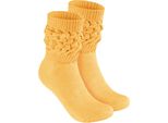 Brubaker Slouch Socks - Calze Da Donna Per Fitness, Yoga E Allenamento - Calze Sportive Da Donna, Giallo, Taglia 35-38, 1 Paio