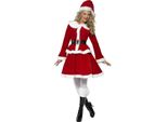 Costume Da Miss Babbo Natale Con Manicotto