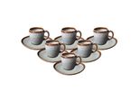 Like. By Villeroy & Boch Kaffeetassen Mit Untertassen Lave 190 Ml 6Er Set