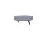 Pouf Otto, Poggiapiedi In Velluto Nero, Grigio.
