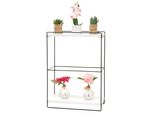 Scaffale Da Parete HWC-K77, Scaffale Pensile Scaffale Da Cucina, Legno Massiccio Metallo Industriale 2 Ripiani 50X35X17Cm ~ Bianco
