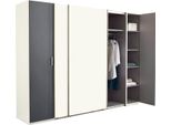 SchwebetüRenschrank Wimex "Lotto", Weiß (Weiß, Graphit), B:225Cm H:210Cm T:65Cm, SchräNke, SchwebetüRenschrank