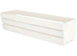 Kotarbau® Fioriera In Legno Fioriera Lunga Da Balcone 60X18X15Cm Bianco