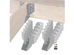 Kotarbau® Set Di 10 Ganci Per Travi 45 X 108 Mm Ganci Per Travi In Acciaio Zincato Ganci Per Travi Connettori Per Travi Pesanti Connettori Per Travi In Legno Travi In Legno
