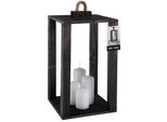 Kotarbau® Lanterna Di Legno Nera 20 X 20 X 34,5 Cm Lanterna Da Giardino Lanterna Di Legno Per Esterni E Interni Lanterna Da Soggiorno Per Fiori E Candele Lanterne Da Matrimonio
