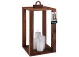 Kotarbau® Lanterna In Legno Marrone 20 X 20 X 34,5 Cm Lanterna Da Giardino Lanterna In Legno Per Esterni E Interni Lanterna Da Soggiorno Per Fiori E Candele Lanterne Da Matrimonio