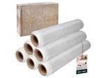 Kotarbau® 6 Rotoli Di Film Da Imballaggio Film Estensibile 1,5 Kg | L 285 M L 50 Cm | Film Estensibile Trasparente Rotolo Di Film Estensibile Trasparente Film Da Imballaggio Trasparente Film Per Traslochi Per Mobili Film Da Imballaggio Stret