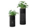 Portapiante Virton Set Di 2 Portafiori Set Di Portavasi Per Piante In 2 Misure Metallo Nero [It.Casa]